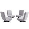 Artiss 4 Swivel Floor Chair 360 Adjustable Foldable Lounge Seat Floor Sofa Chair Grey