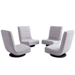 Artiss 4 Swivel Floor Chair 360 Adjustable Foldable Lounge Seat Floor Sofa Chair Grey