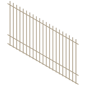 ProtectorAl 1201 - 2400 x 1500mm Paperbark Raked 16-30º Radiator Pool Fence Panel