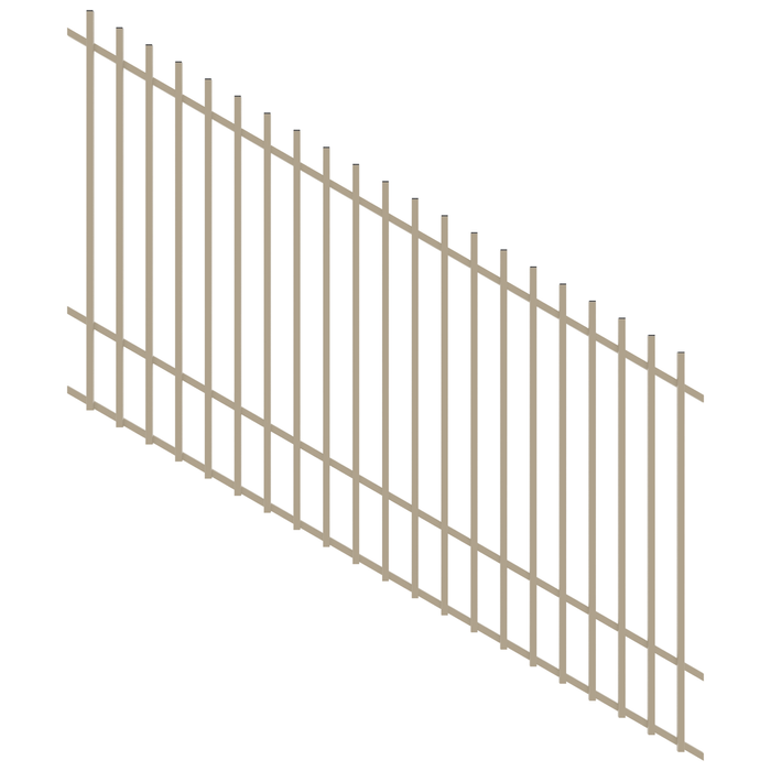 ProtectorAl 1201 - 2400 x 1500mm Paperbark Raked 16-30º Radiator Pool Fence Panel