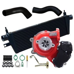 GEN1 High Flow Turbo Charger With 52mm Intercooler & Hoses And Genuine Oil Feed Pipe For Toyota Hilux 1GD-FTV 2.8L 2015-2020