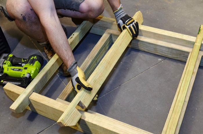 DIY Step Image - How to build a D.I.Y. timber garden arbour . Blob storage upload.