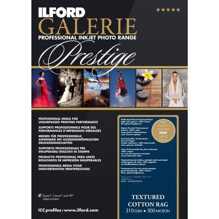 Ilford Galerie Textured Cotton Rag 310gsm A4 25 Sheets
