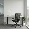 Olg Workstation Bundle: Axis 1500x750 Black Frame White Top + Tilly Office Chair Black
