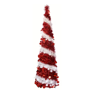 Lifebay Red White Spiral Christmas Tree