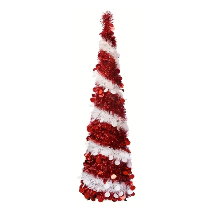 Lifebay Red White Spiral Christmas Tree