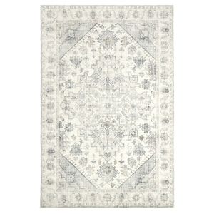 Fab Habitat 200x300cm Grey Santiago Traditional Machine Washable Rug