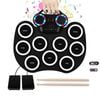 Catzon Portable Hand Roll Electronic Drum with Colorful Lights