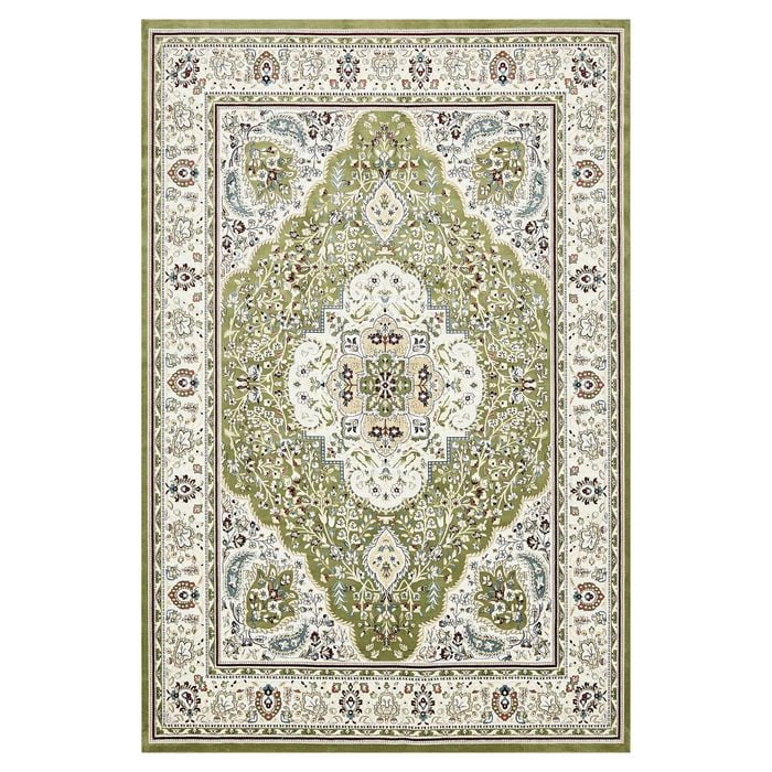 Urban Style Bazaar Printed Microfibre Rug – Green | 160 X 240cm