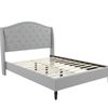 Lizina Bed Frame Light Grey - Double