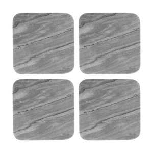 4pk Maxwell & Williams 10cm Coaster Collective Square Marble Charcoal