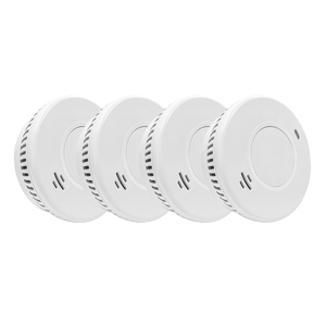 Family Shield 10 Year Photoelectric Wireless Inter-Connected Smoke Alarm – 4 Pack