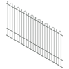 ProtectorAl 1201 - 2400 x 1500mm Palladium Silver Raked 16-30º Loop And Spear Top Pool Fence Panel