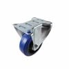 Easyroll 100mm 150kg Blue Rubber Fixed Castor