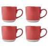 4PK La Cafetiere Ceramic Coffee Mug Drinkware 350ml - Red