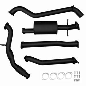 Ignite Exhausts Turbo Back For Mazda Bt50 2.2l 3" Cat & Muffler Black Aluminised Steel