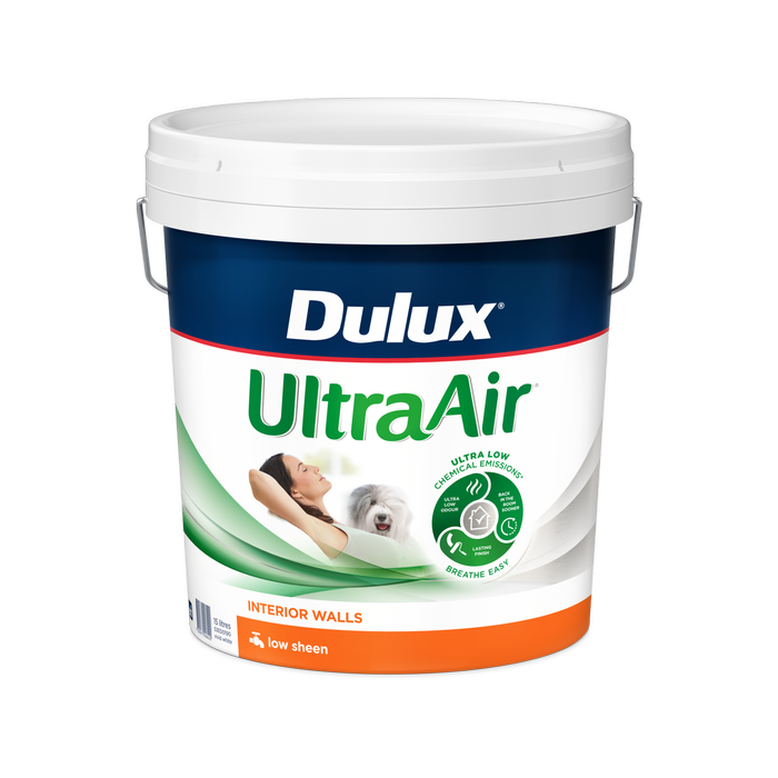 Dulux 15L Interior Paint UltraAir Low Sheen Vivid White
