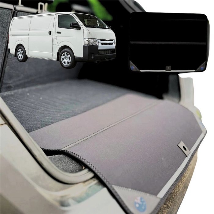 Rear Cargo Boot Bumper Protector for Toyota Hiace Van 2005 - 2019 (LWB) - XL (98 x 55) - Black