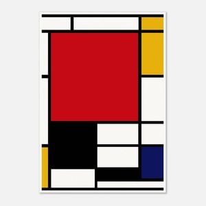 Galrie Piet Mondrian Large Composition Art Print With Bold Red, Yellow, Black, and Blue, Poster Only, A3 30 x 42cm (12 x 16inch)