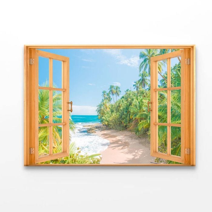 Beach With Window  Print 100% Australian Made 90 x 60cm  (Acrylic)