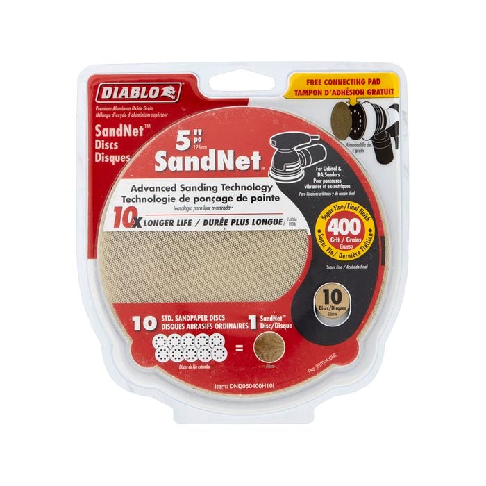 Diablo 125mm 400 Grit Orbital SandNet Discs - 10 Pack