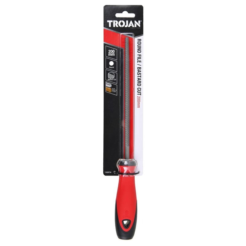 Trojan 200mm Bastard Cut Round File