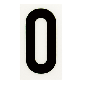 Sandleford 85 x 55mm 0 Black and White Self Adhesive Numeral - 0