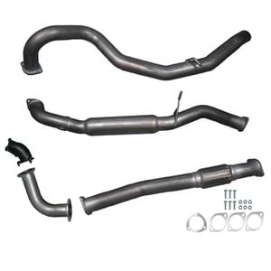 Ignite Exhausts Turbo Back For Nissan Gu Patrol 2.8l Td Wagon 3" Hotdog Raw Aluminised Steel