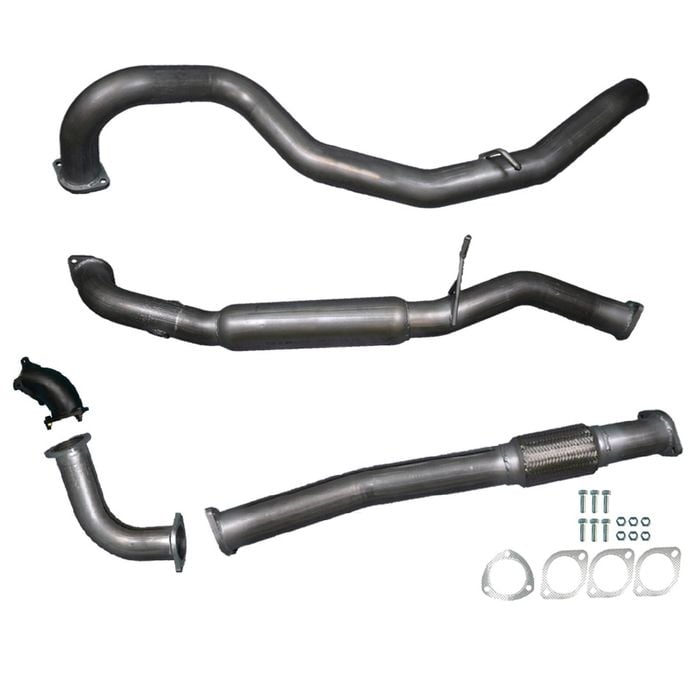Ignite Exhausts Turbo Back For Nissan Gu Patrol 2.8l Td Wagon 3" Hotdog Raw Aluminised Steel