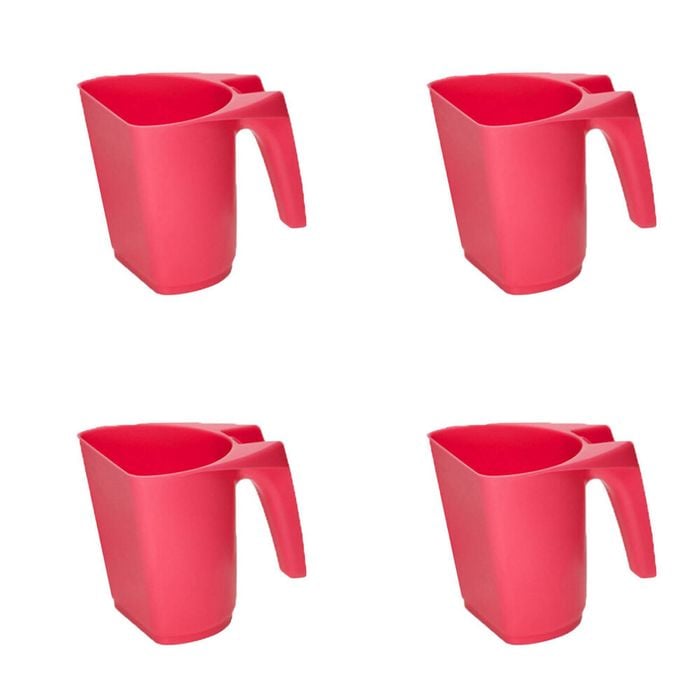 4PK AgBoss Pet and Livestock Plastic Food Scoop FeedMaxx 0.5kg Hot Pink