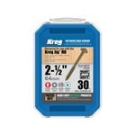 Kreg 64mm Protec-Kote™ Heavy Duty Coarse Thread MaxiLoc Head Pocket-Hole Screws - 30 Pack