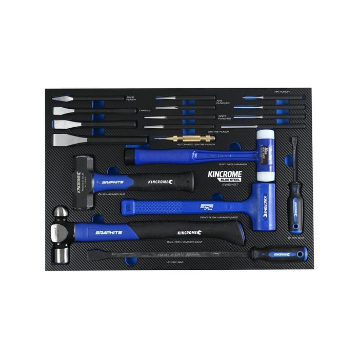 Kincrome BLUESTEEL 19 Piece Striking And Prying EVA Tray