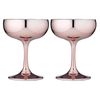 Tempa Aurora 2 Piece Coupe Glass Set 220ml  9.5X9.5X12.5cm  - Rose