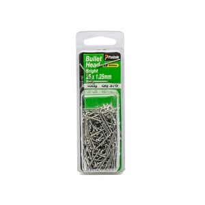 Paslode 25 x 1.25mm 100g Bright Steel Bullet Head Nails - 370 Pack