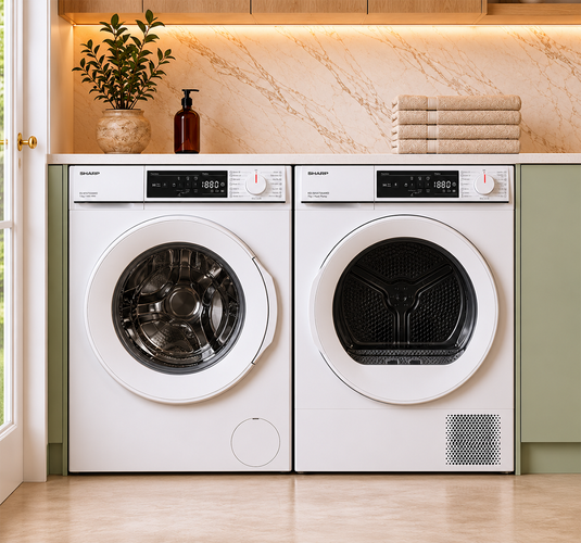 Sharp - Gallery - The Perfect Pair Laundry Solution in White - Brand Page