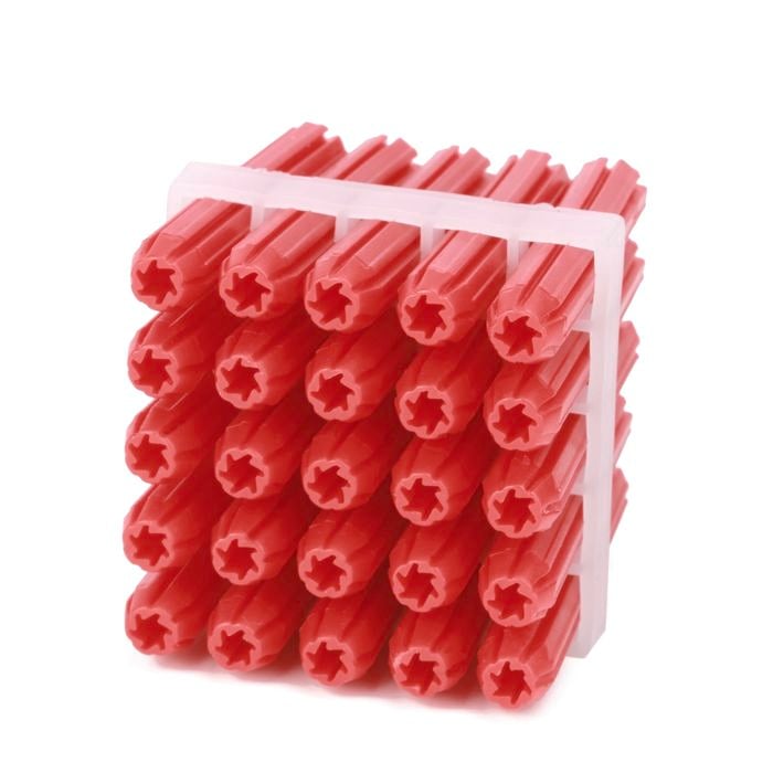 Ramset 6 x 35mm Red Frame Wall Plugs - 25 Pack