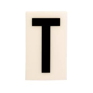 Sandleford 85 x 55mm T Black and White Self Adhesive Letter