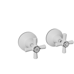 Ezyfix White Classic Wall Taps Lead Free