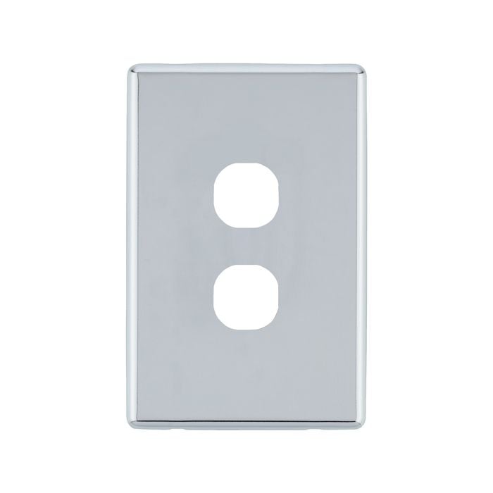 Deta S-Line Polished Chrome 2 Gang Switch Cover Plate