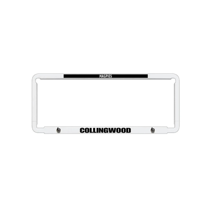 1x OFFICIAL AFL COLLINGWOOD MAGPIES Car Number Plate Frame Cover Surround