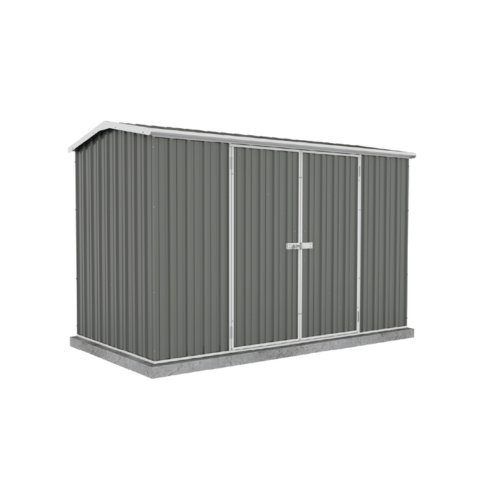 Absco Sheds 3.0 x 1.52 x 1.95m Woodland Grey Premier Double Door Garden Shed