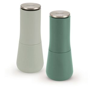 Joseph Joseph No Spill/Mess Milltop Salt & Pepper Mills Easy Twist & Refill Grey