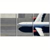 3pcs Modern Airplane Runway Aviation Print 100% Australian Made 3 x 40x60cm (Metal Print)