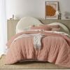 Vintage Design Homewares Queen Light Slate Grey Hugo Clay Cotton Gauze Quilted Coverlet Set