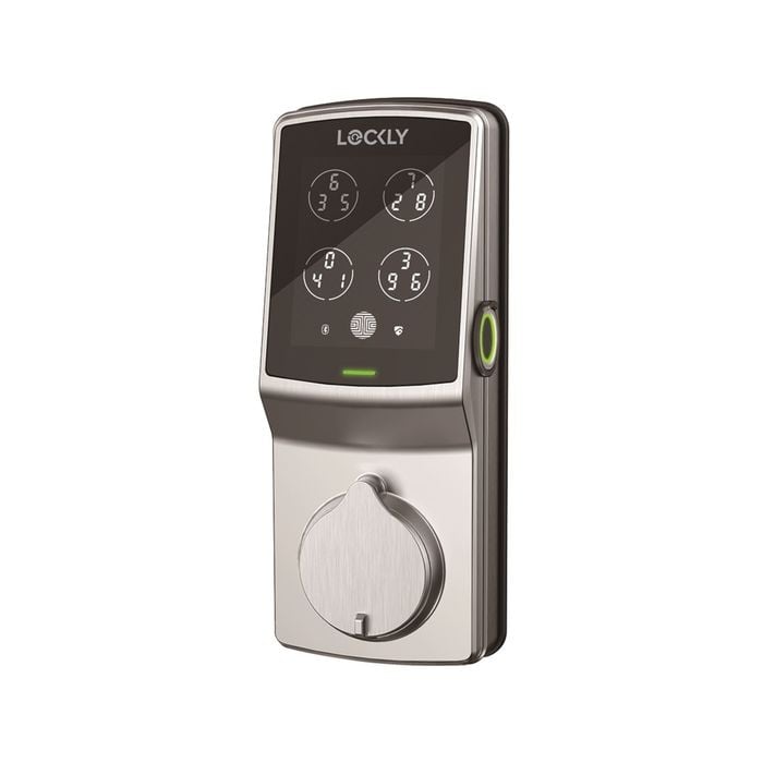 Lockly Satin Nickel Secure Plus Smart Lock Deadbolt With WIFI-Link And 3D Fingerprint