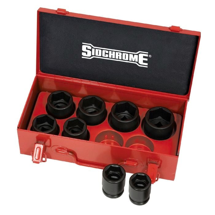Sidchrome 3/4” Drive Metric Impact Socket Set - 8 Piece
