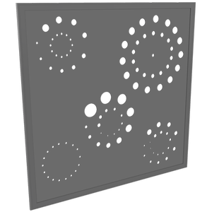 ProtectorAl 300 - 940 x 300 - 940mm Light Charcoal Fireworks Framed Composite Decorative Panel