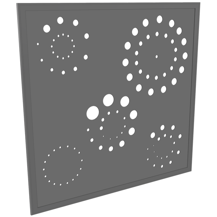 ProtectorAl 300 - 940 x 300 - 940mm Light Charcoal Fireworks Framed Composite Decorative Panel
