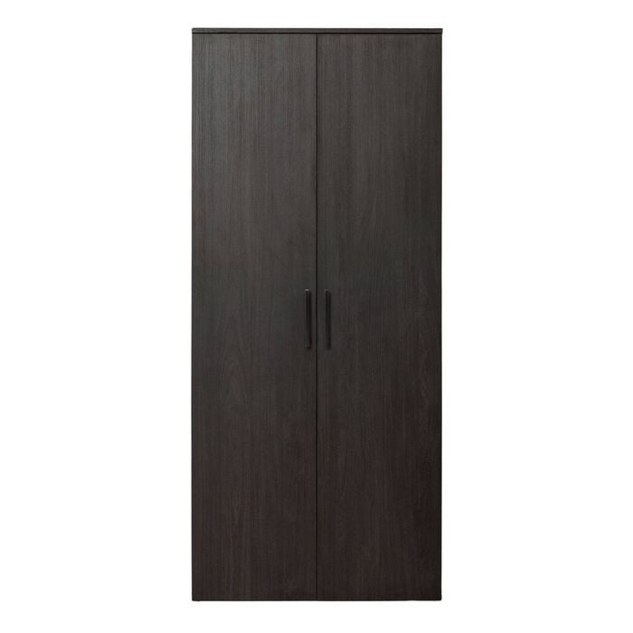 European Cabinetry Classic Nordic Ash Square Black Stockholm Storage Cupboard