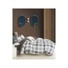 Ardor Double Size Chester Cotton Quilt Cover Bedding Set Grey